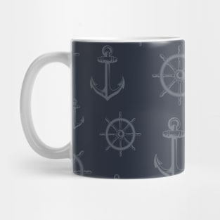 Anchor Wheel Maritim nautical seamless pattern Mug